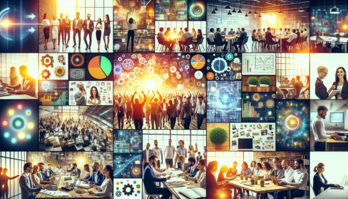 A vibrant collage of high-resolution photos and a dynamic video showcasing elements of the business and customer testimonials.