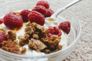 Greek yoghurt and berries