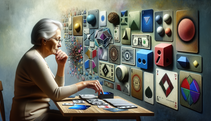 A retiree reviews balance transfer credit card offers with charts and documents, emphasising vigilance in debt management.