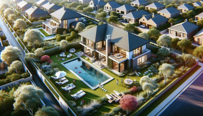 A spacious family home in Centurion with a large garden, conveniently located near schools, designed for outdoor play and relaxation.