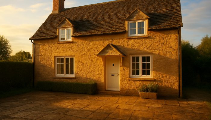 Sunny Nether Compton cottage featuring sparkling windows and fresh linens after a comprehensive cleaning.