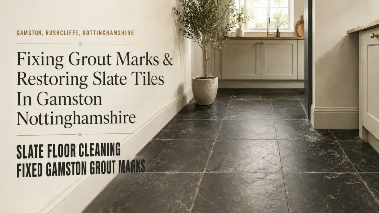 Slate Floor Cleaning: Remove Grout Marks in Gamston