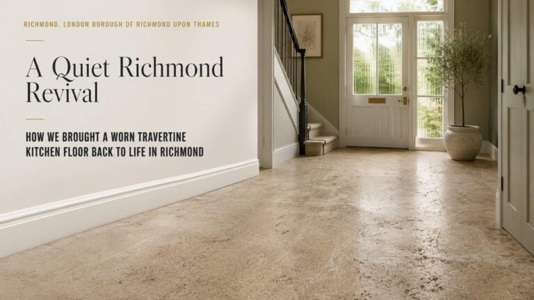 Travertine Kitchen Floor Revival in Richmond