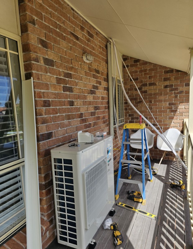 Pulling Through the Air Conditioning Conduits